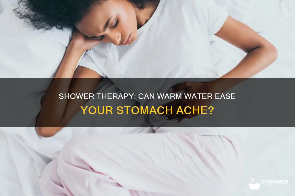 can taking a shower helo your stomach ache