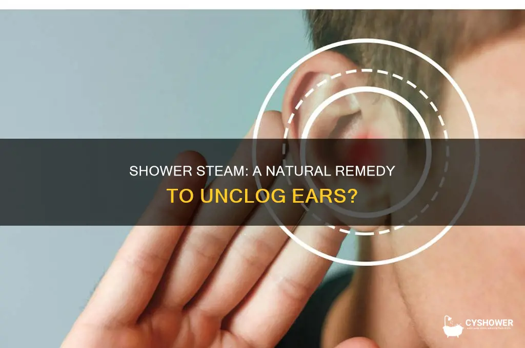 can taking a shower help unclog ears