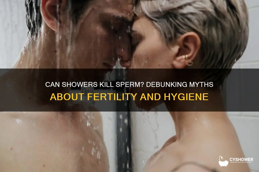 can taking a shower kill sperm or wipe away