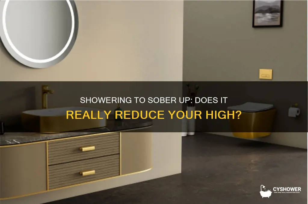 can taking a shower make you less high