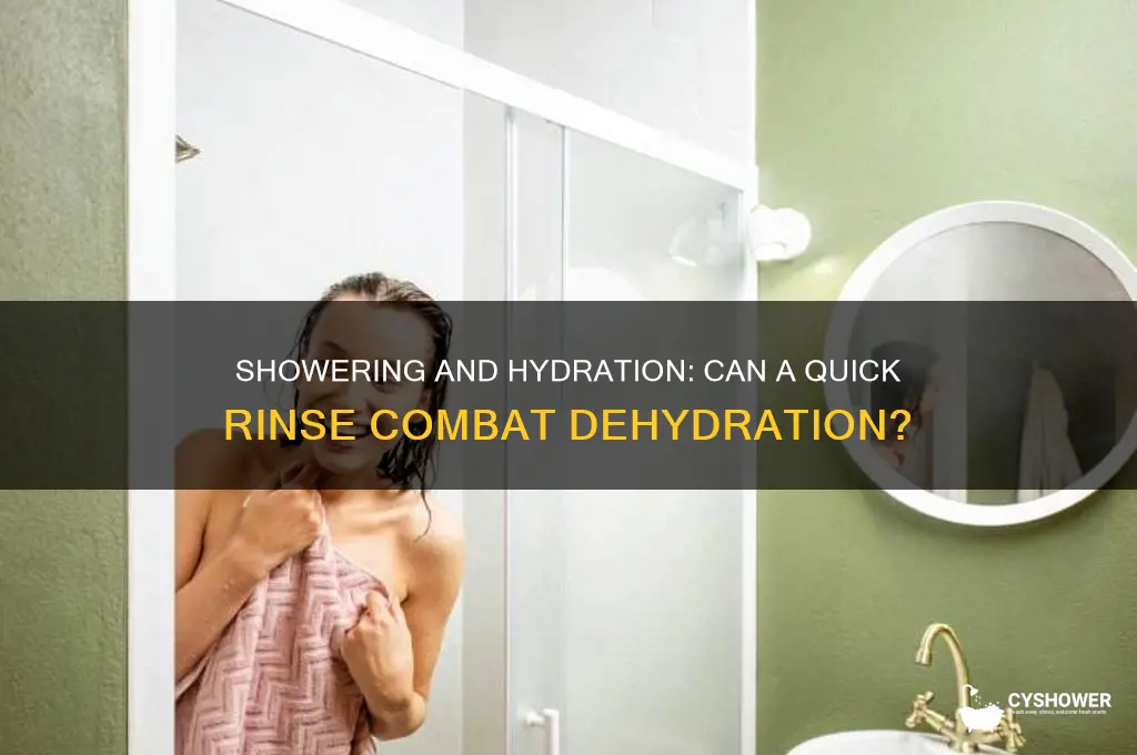 can taking a shower reduce dyhydration