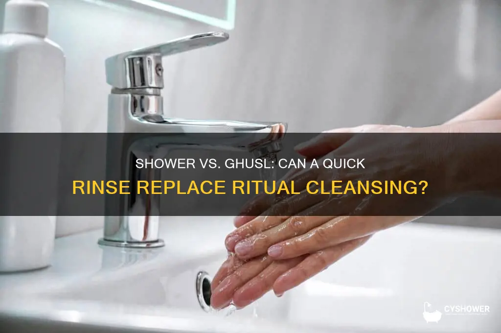can taking a shower replace ghusl