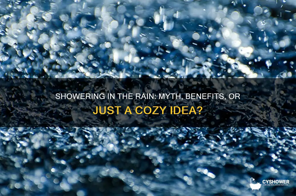 can taking a shower while its raining