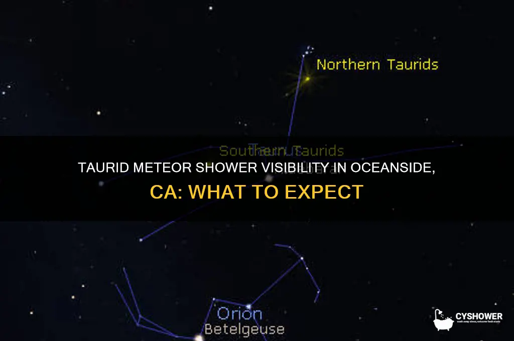 can taurid meteor shower be seen in oceanside ca