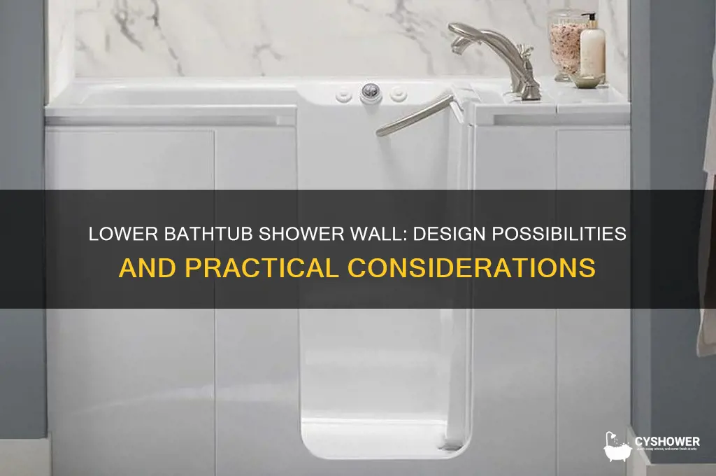 can the bathtub shower hae a lower wall
