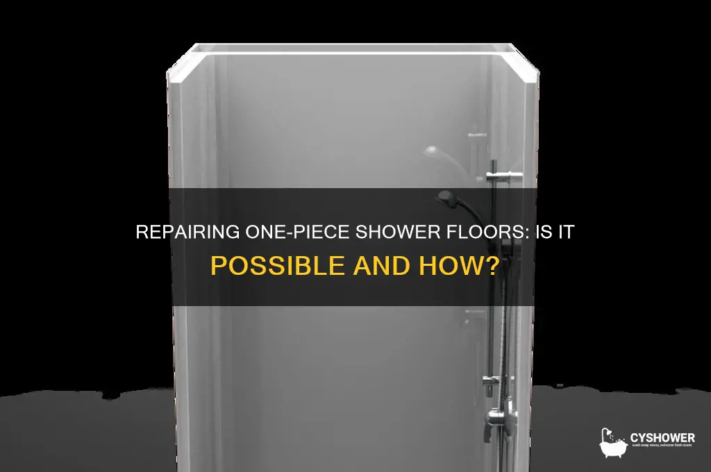 can the floor of one piece shower be repaired