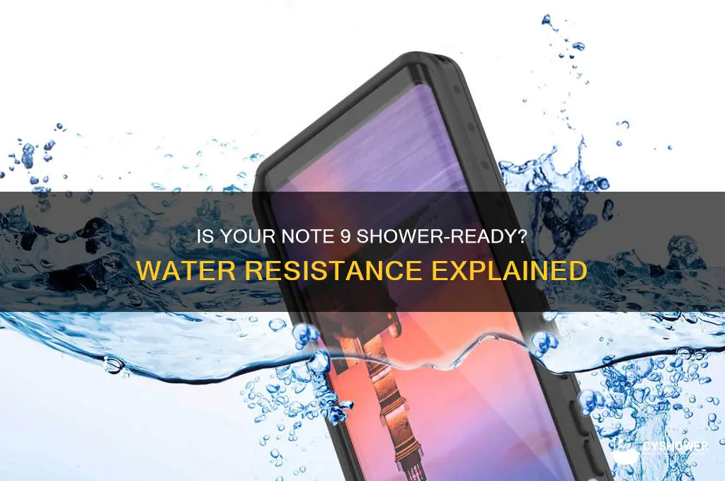 can the note 9 get in the shower