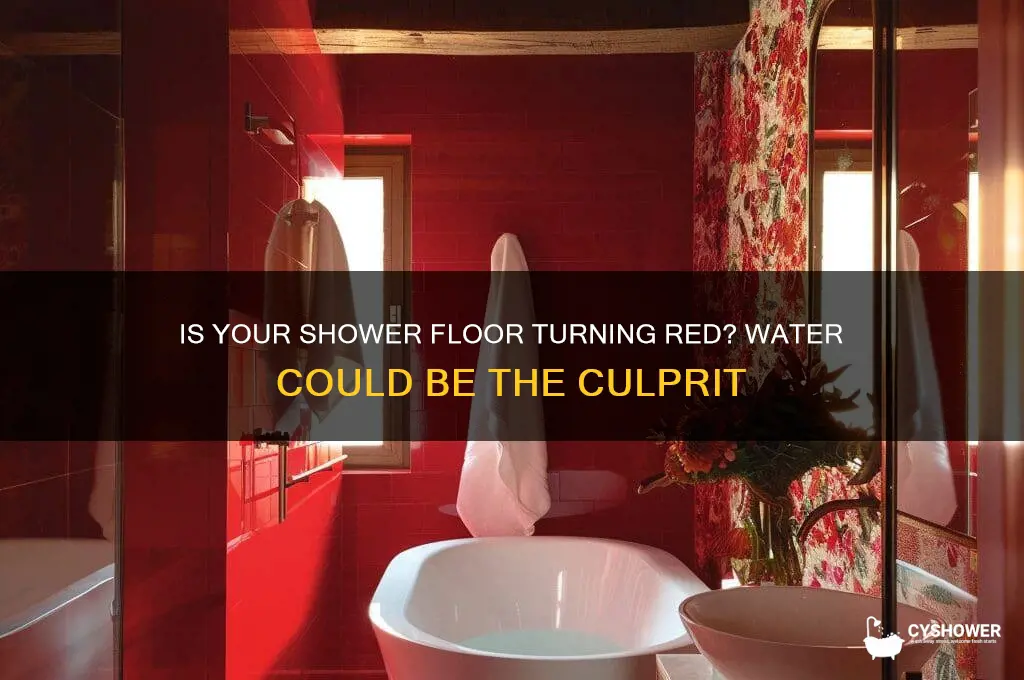 can the water be making my shower floor red
