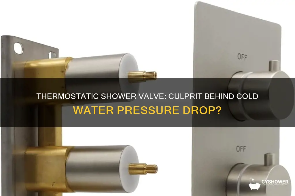 can thermostic shower valve cause cold water pressure drop