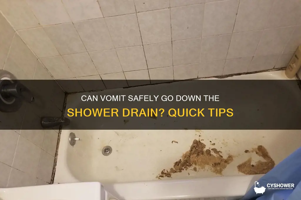 can throw up go down the shower drain
