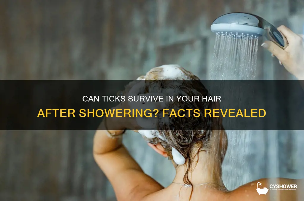 can ticks stay in your hair even if u shower