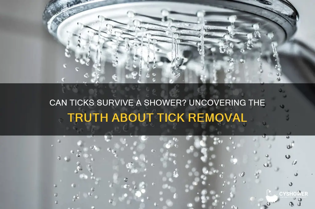 can ticks survive a shower