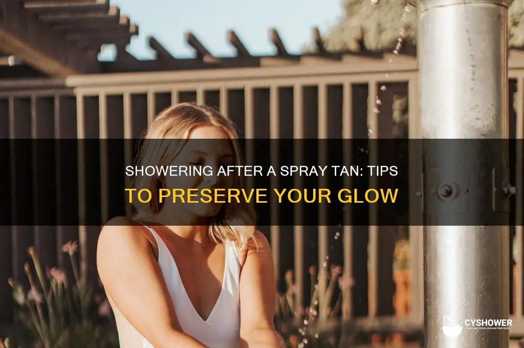 can toh shower woth a spray tan