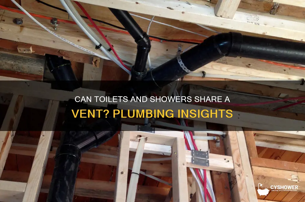 can toilet and shower share vent