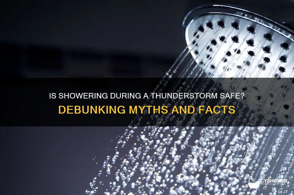 can tou shower during a thunderstorm