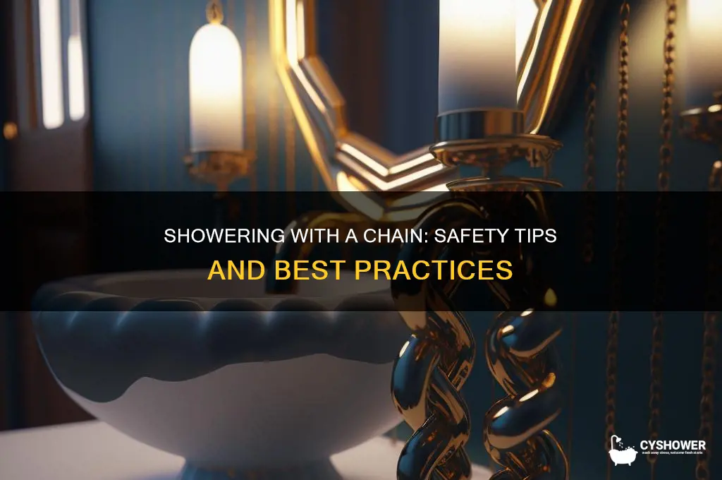 can tou shower with a chain