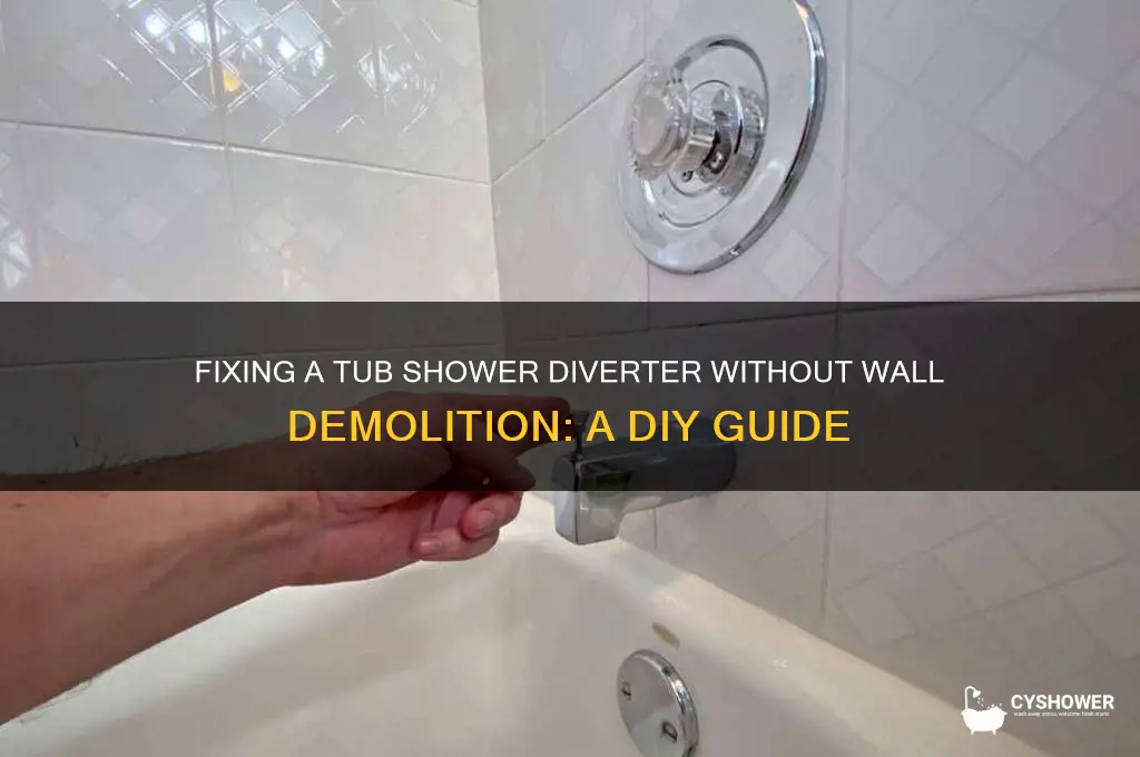 can tub shower diverter be fixed without going through wall