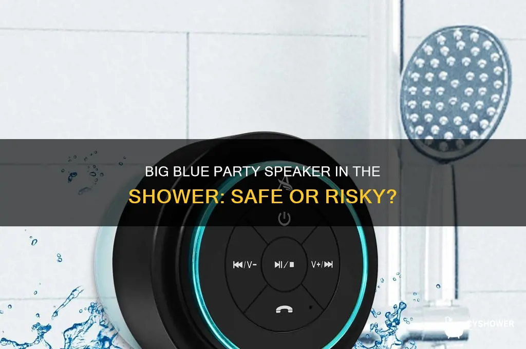can u bring big blue party speaker in shower