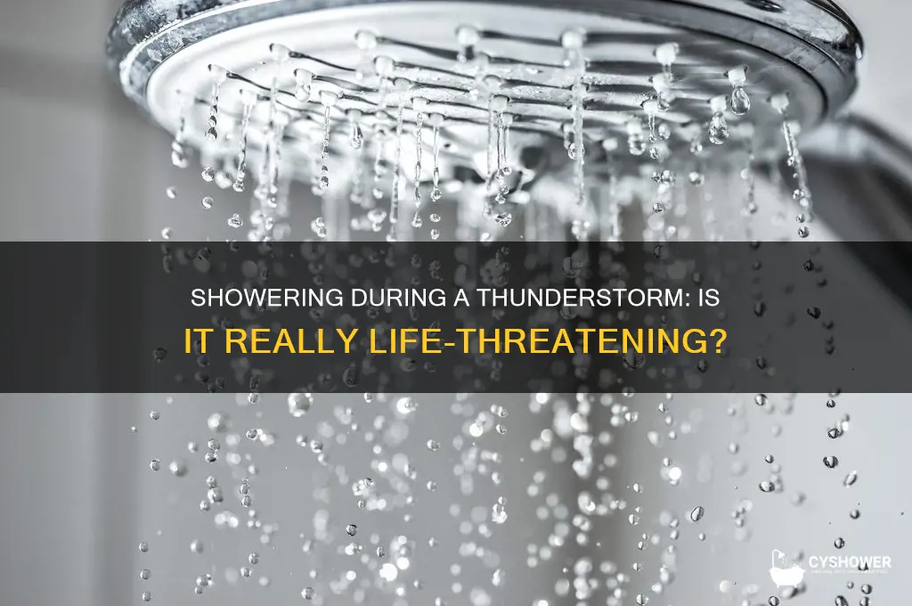 can u die from thunder in shower