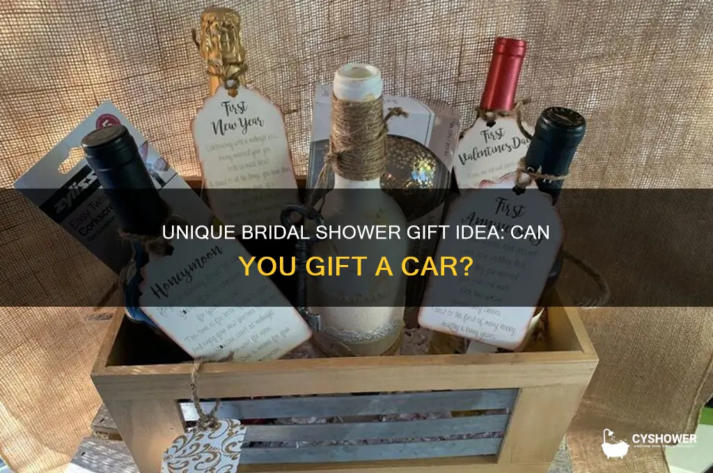 can u give a gift car for bridal shower