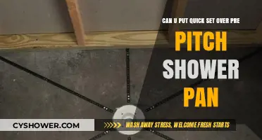 Can You Install Quick Set Over Pre-Pitch Shower Pan?