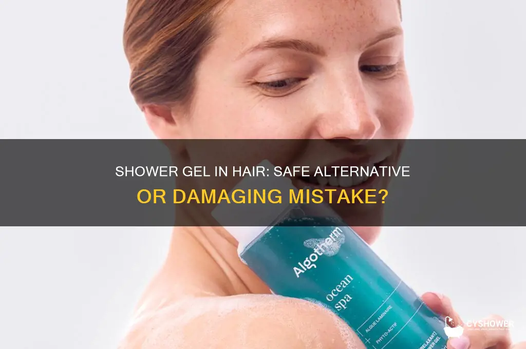 can u put shower gel in your hair