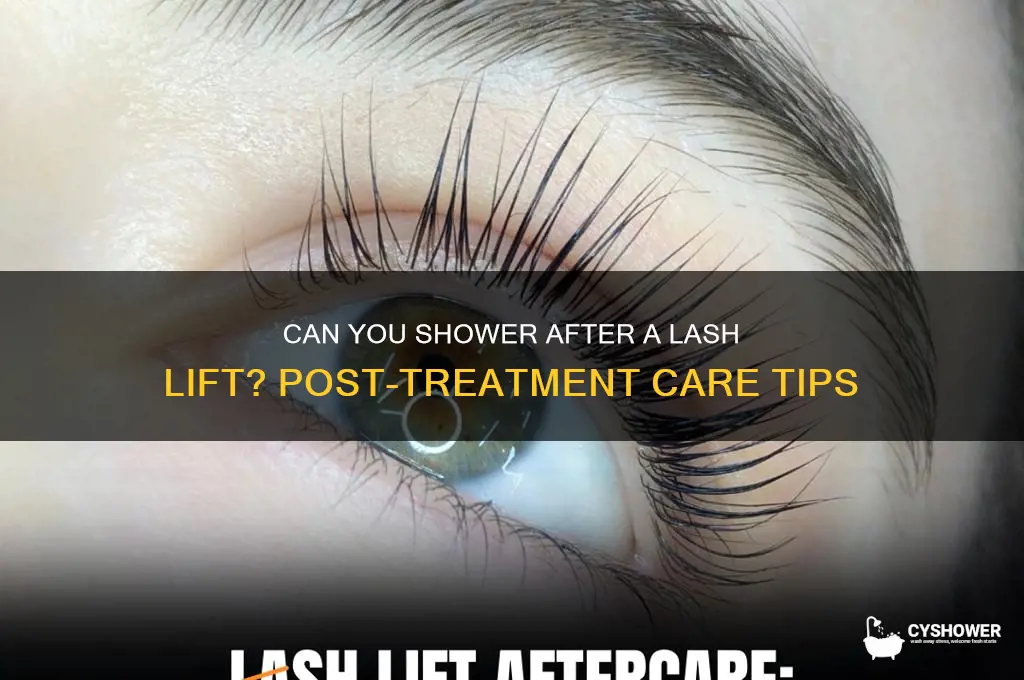 can u shower after a lash lift