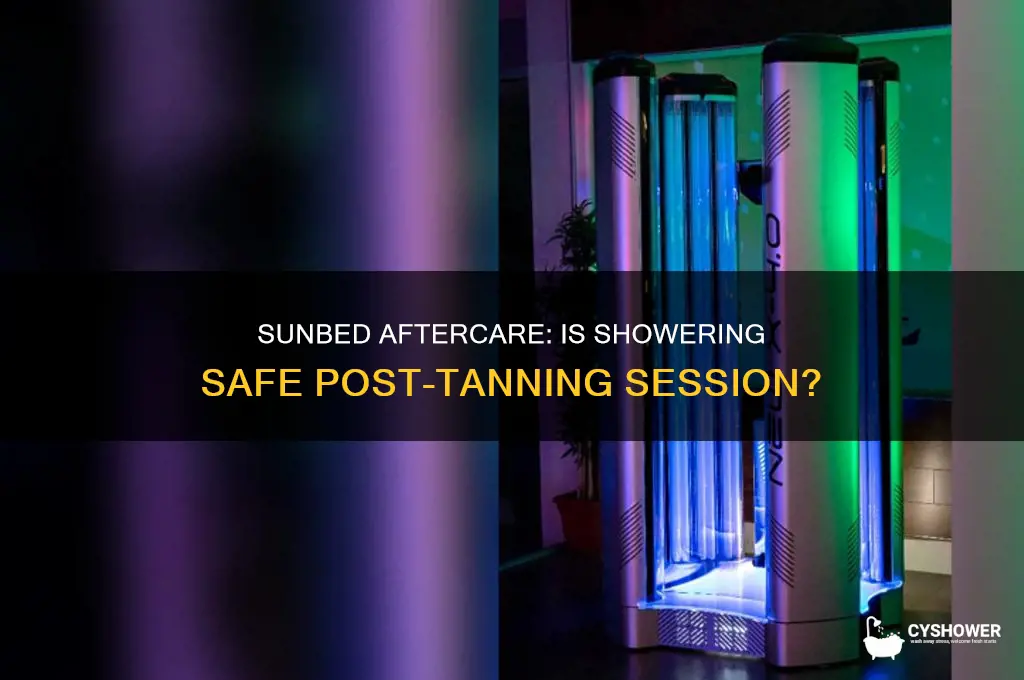 can u shower after a sunbed