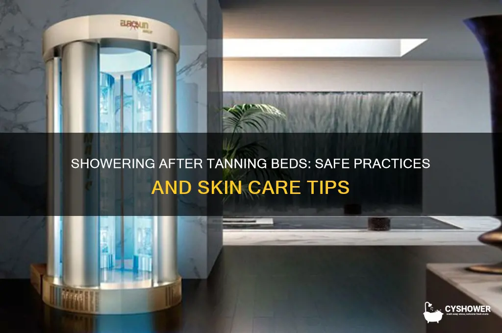 can u shower after a tanning bed