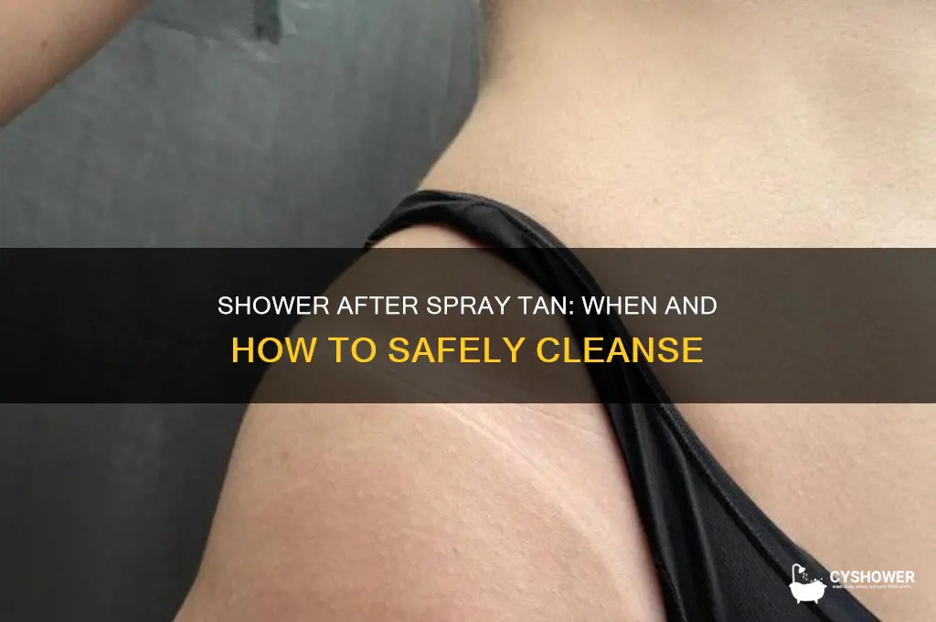 can u shower after getting a spray tan