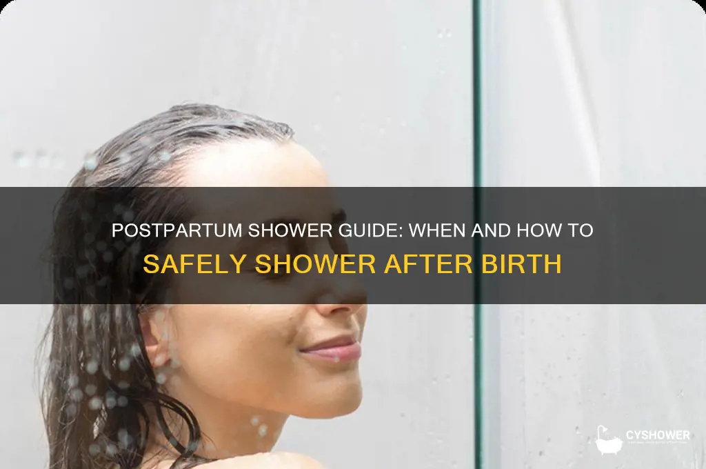 can u shower after giving birth
