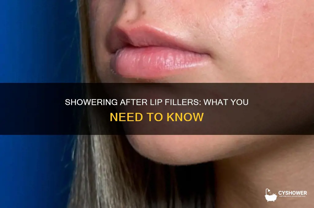 can u shower after lip fillers