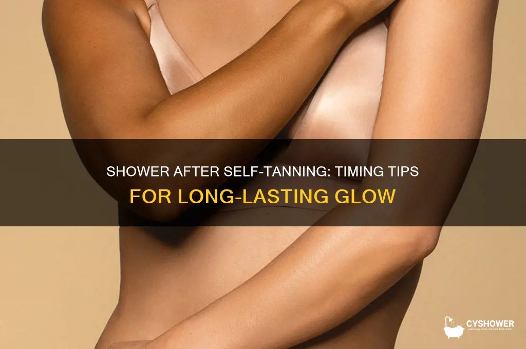 can u shower after self tanning