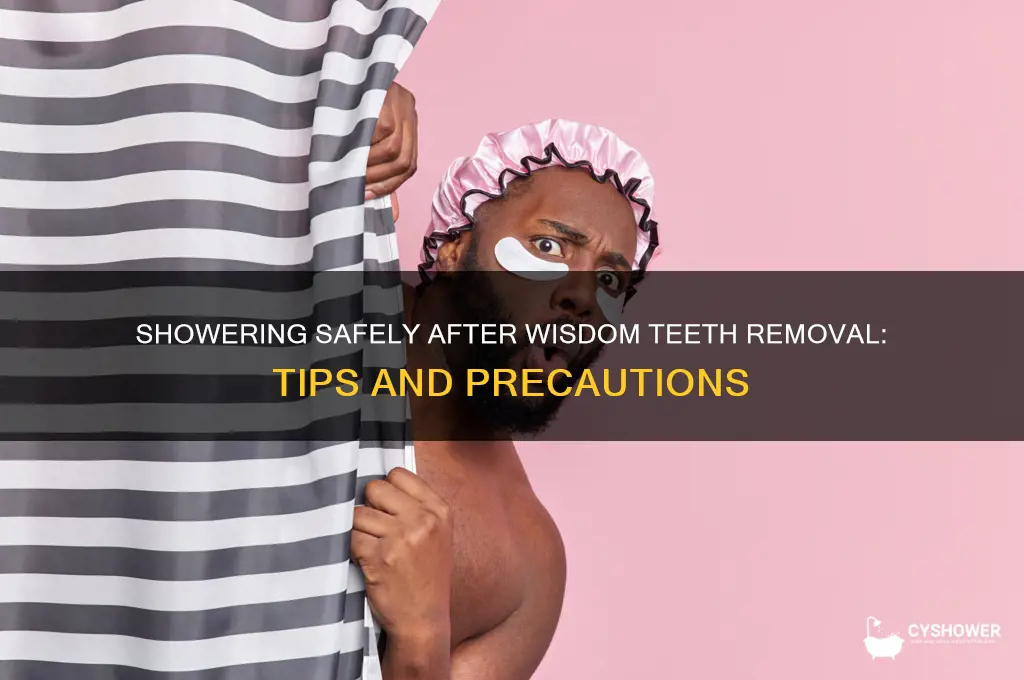 can u shower after wisdom teeth removal