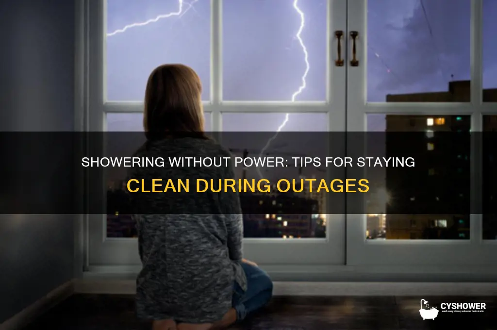 can u shower during a power outage