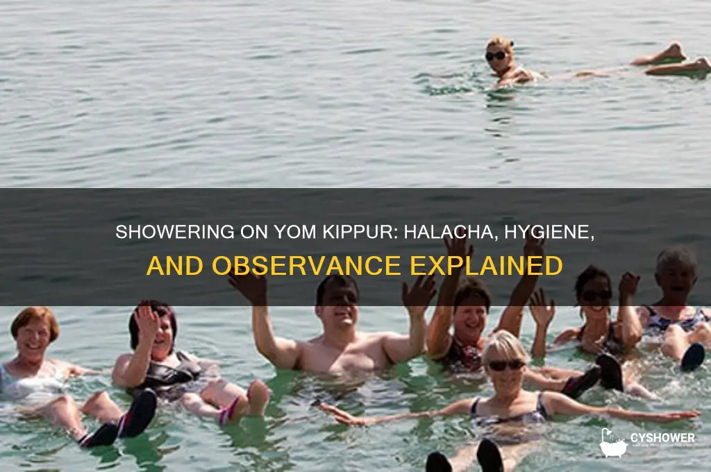 can u shower on yom kippur