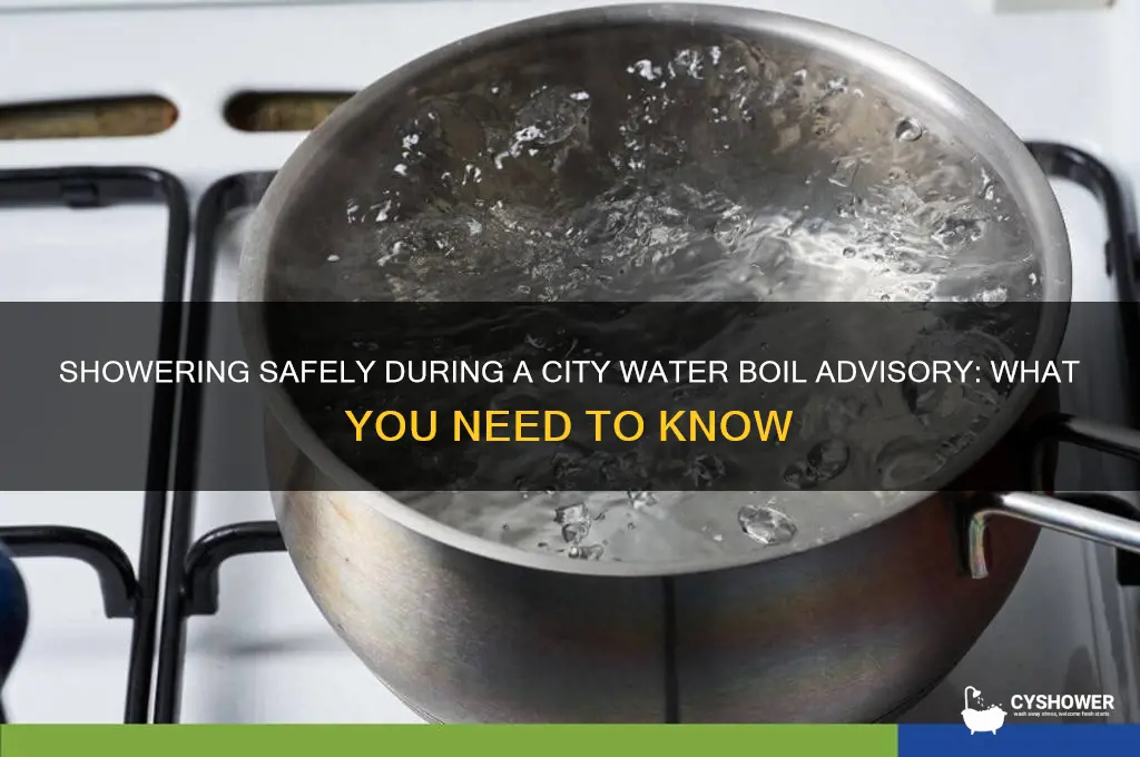 can u shower with a city water boil advisory