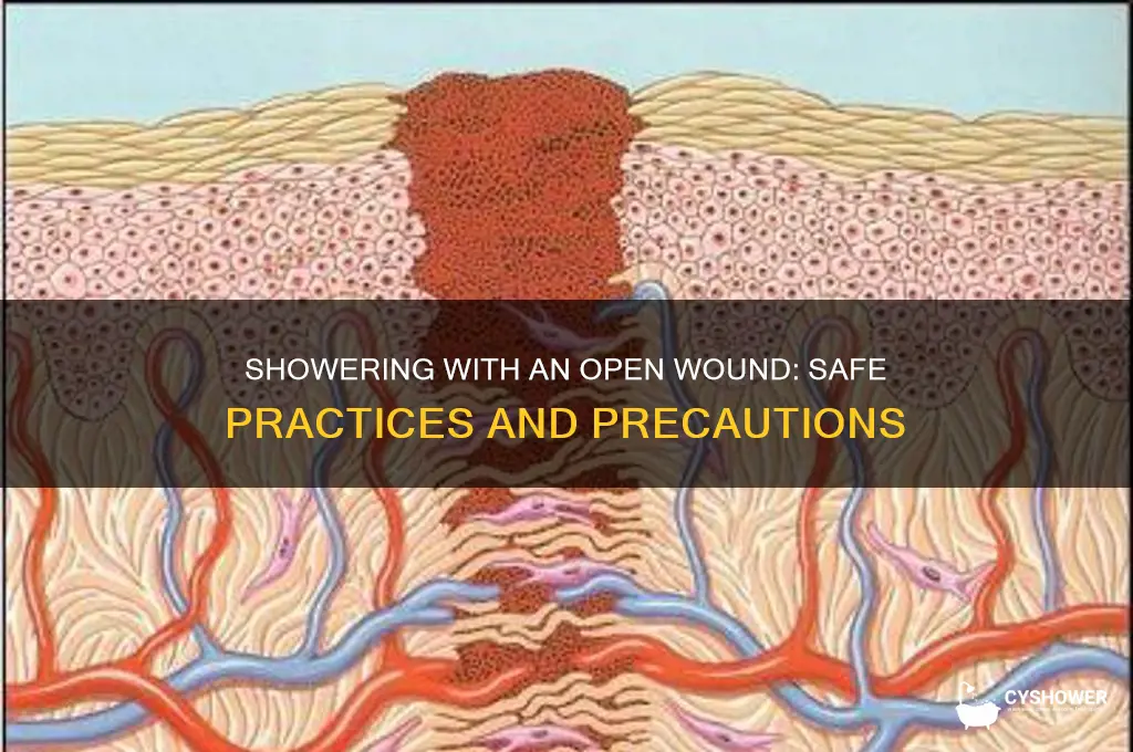 can u shower with an open wound