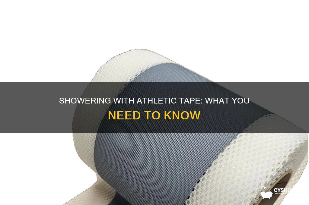 can u shower with athletic tape on
