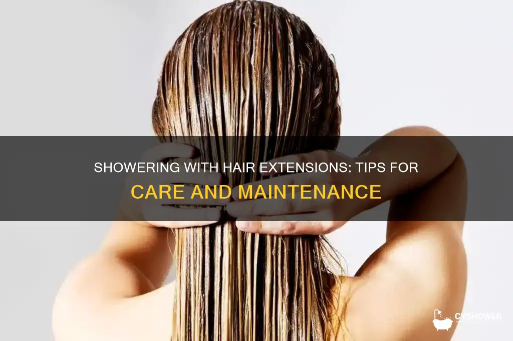 can u shower with hair extensions