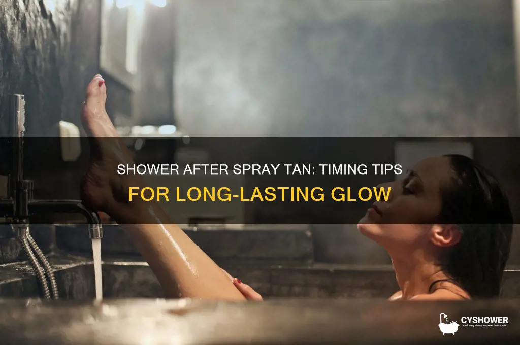 can u take a shower after a spray tan