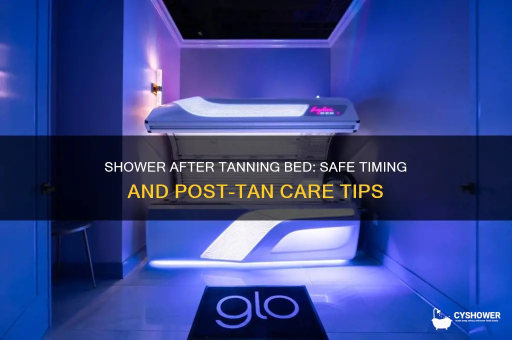 can u take a shower after tanning bed