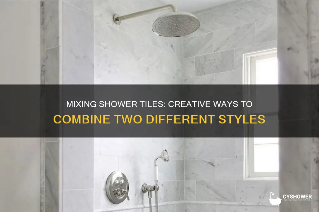 can u use 2 different tiles in a shower