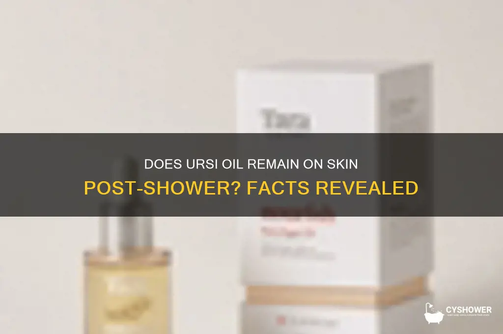 can urisjoil stay on your skon after a shower