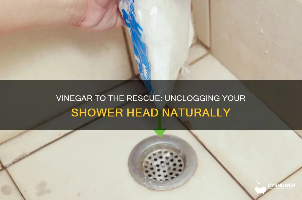 can vinegar unclog a shower head