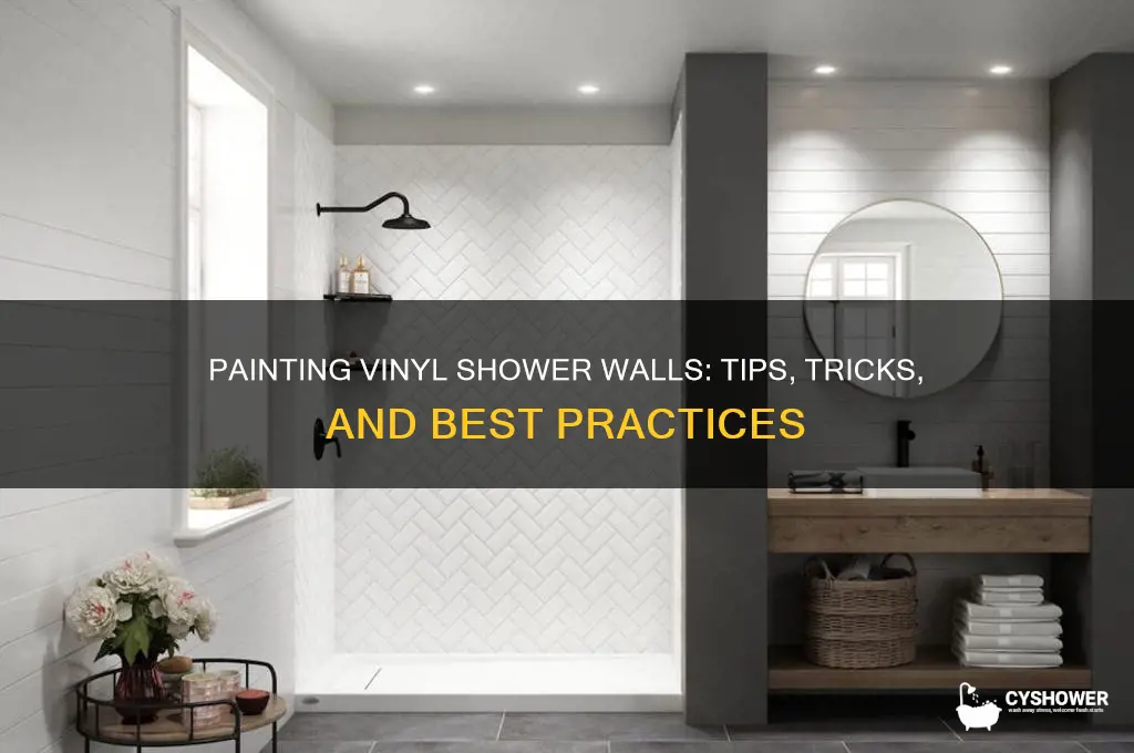 can vinyl shower walls be painted