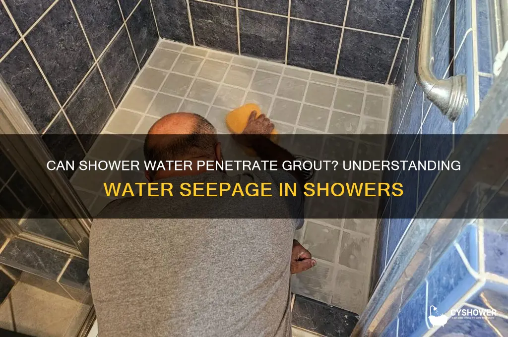 can water go through the grount in a shower