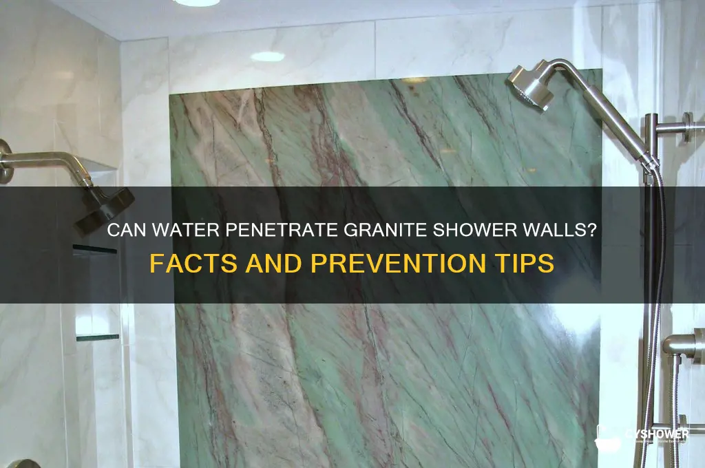 can water penetrate granite shower walls