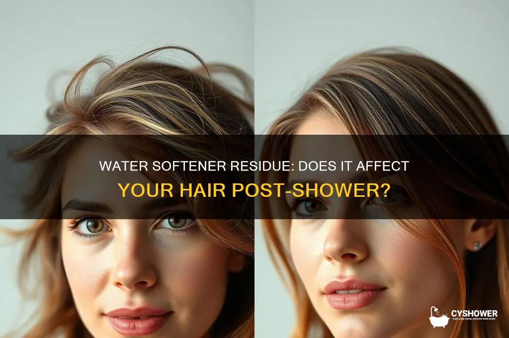 can water softener leave residue in hair after shower