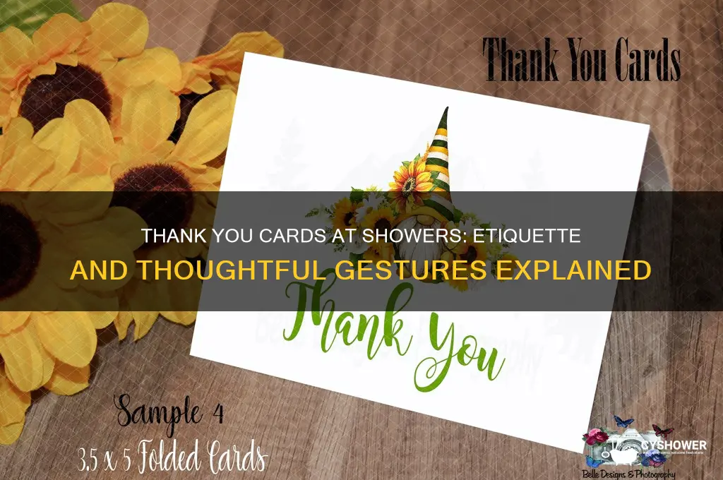 can we give thank you cards at the shower